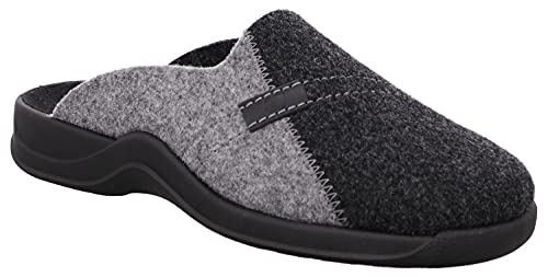 Rohde Chaussons Homme Vaasa-H 2731 pantoufles élégantes en cuir noir