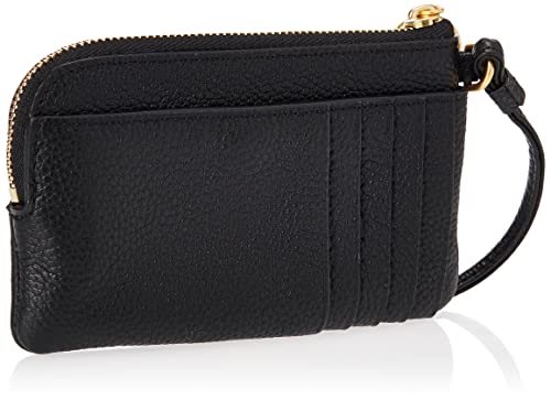 Tory Burch Perry Bombe Top-Zip Card Case, Black2
