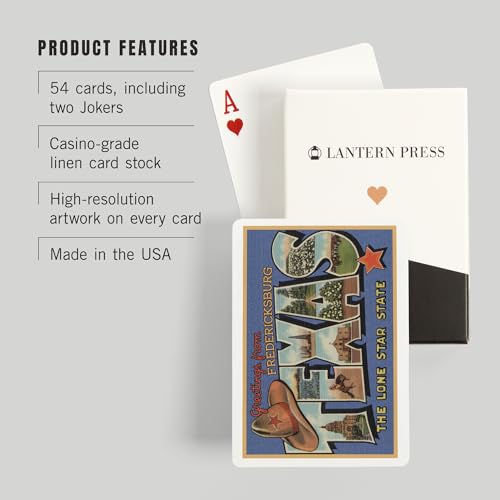 Lantern Press Baraja de Poker 52 Cartas Fredericksburg Texas miniatura 3