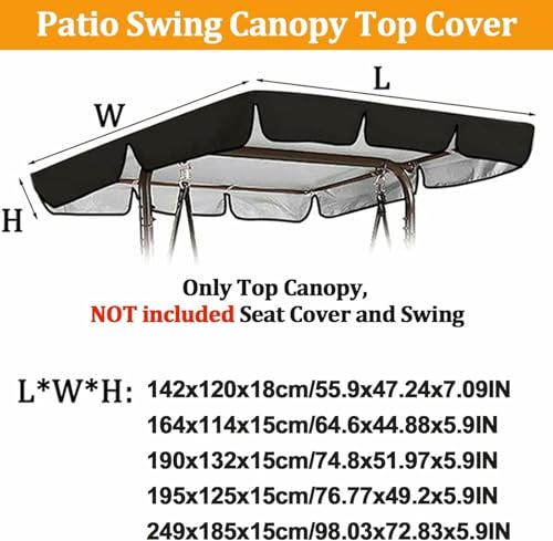 Cubierta impermeable para columpio de exterior lona duradera de recambio para silla 5