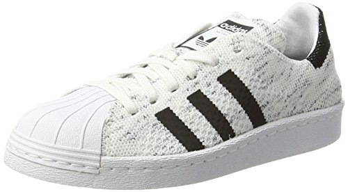  adidas Superstar 80S Prime Knit, Scarpe da Ginnastica Basse Donna, Bianco (Footwear White/Core Black/Grey One), 38 2/3 EU
