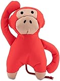 Beco Soft & Cuddly Monkey Friend DogToy, Double Stitched & Inner Squeaker, Made with Recycled Post Consumer Materials, Medium for All Dog & Puppy Sizes