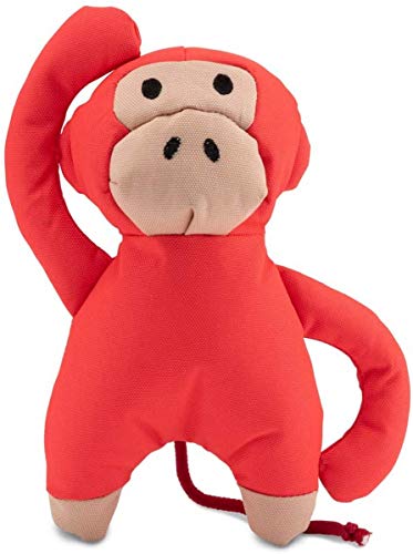 Beco Soft & Cuddly Monkey Friend DogToy, Double Stitched & Inner Squeaker, Made with Recycled Post Consumer Materials, Medium for All Dog & Puppy Sizes