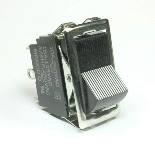 (HY #88) Carling Rocker Switch DPDT 10A @ 250Vac, 15A @ 125VAC, 3/4 HP 250VAC, ON/ON TIGL50-1L-BL-FN