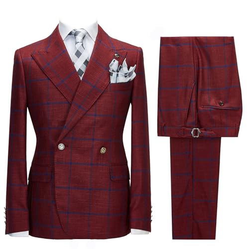 Costume homme 2 pièces veste double boutonnage au tissu de haute qualité