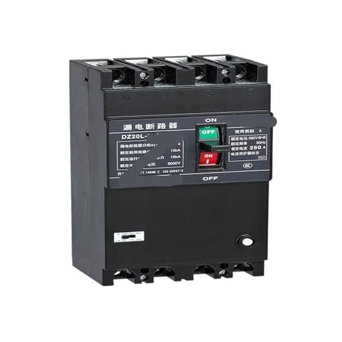 Disjoncteur boîtier plastique DZ20L-250/4300 250A avec sensibilité 100-300-500MA
