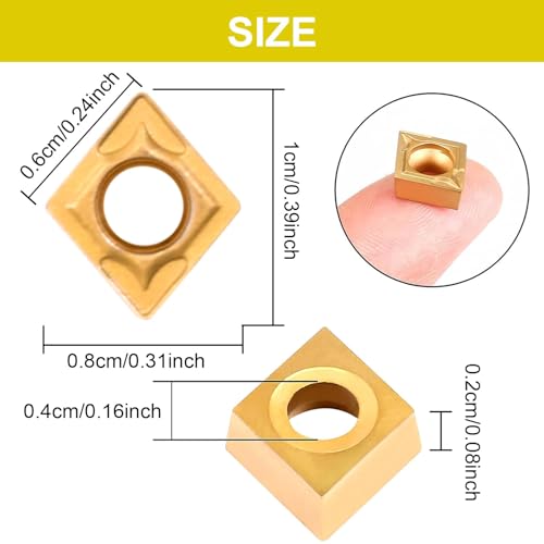 Donken Lathe Turning Tool Set, 12mm Shank 7 Pieces Carbide Turning Tool, Metal Lathe Tools Holder for Turning Grooving Threading, Carbide Inserts Turning Insert, Woodturning Power Lathe Accessories - Image 5