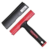 Triumph MK3 Straight Carbon Steel Scraper, 6-inch Double Edge Blade, Rubber Grip Handle