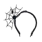 SOUTHSKY Batgirl Frauen Stirnband Haarspange Hoop für Party Für Halloween Kostüm Cosplay Party (Schwarze Rose u. Schwarze Spinne)