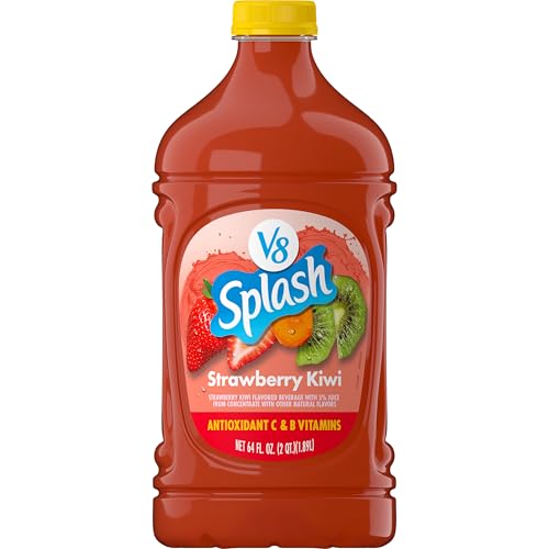 V8 Splash Strawberry Kiwi Flavored Juice Beverage, 64 fl oz Bottle