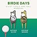 Birdie Days | Golf Ball Marker and Divot Tool Set | Antique Silver Finish | 2 Markers and 1 Divot Tool | All-in-One Tool with Bottle Opener | Groove Brush Cleaner | Magnetic Marker Holder