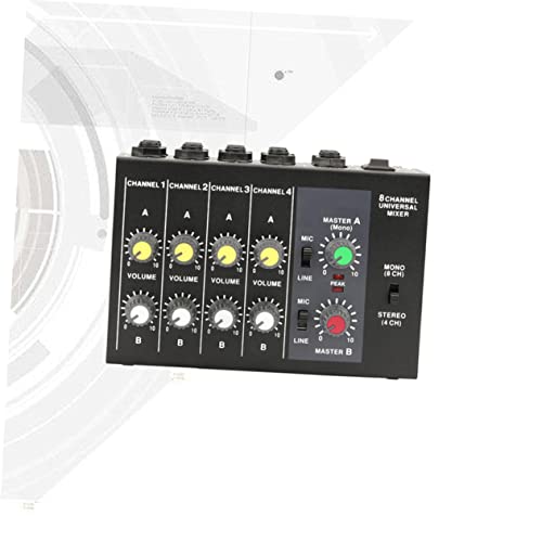 Parliky 8 Mixer Audio Mixer Audio Mixer 8 Universal Audio Mixer Audio Sound Mixer Black With Power Supply Aisle Sound Mixer #TOP6