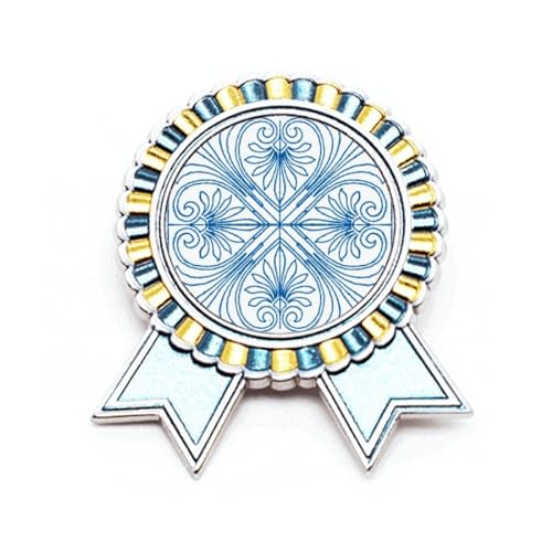 Broche bleue Talavera en métal taille M au design artisanal d'exception