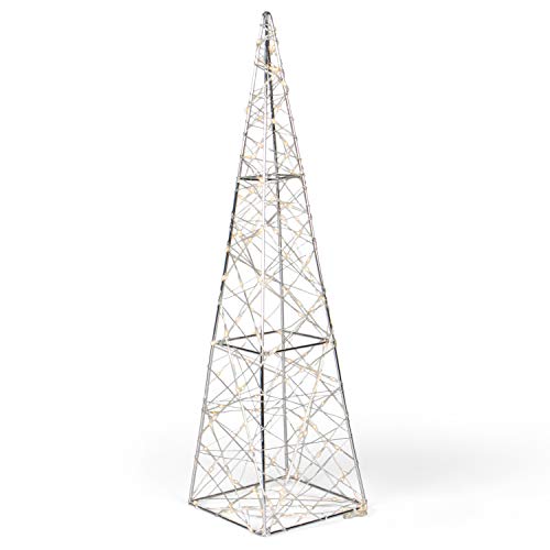 SnowEra LED Decoración Lámpara, iluminación de Navidad de metal, Pyramidenform, Höhe: 45 cm