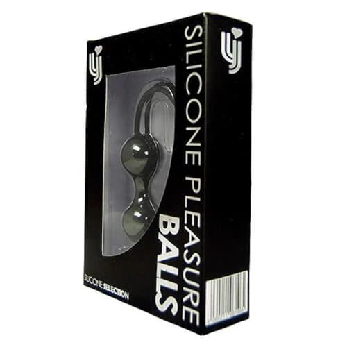 Loving Joy Black Silicone Pleasure Balls, Silicone Ben Wa Balls, Jiggle Balls, Female Sex Toys