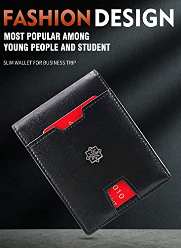 Luxuriate Mens Slim Wallet With Money Clip Rfid Blocking Bifold Credit Card Holder For Men With Gift Box (Black) #TOP6