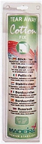 Stabilisateur machine à broder madère coton blanc Fix Tear Away anti-fronces pour tissu délicat