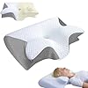 Sleep Apnea Pillow, Cervical Pillow for Sleep Apnea and Snoring, Cervical Memory Foam Breathable Pillow (Gray)