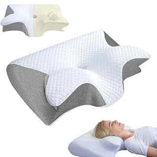Sleep Apnea Pillow, Cervical Pillow for Sleep Apnea and Snoring, Cervical Memory Foam Breathable Pillow (Gray)