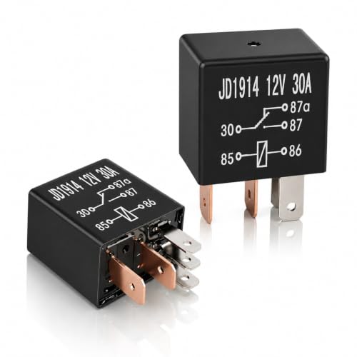 Image of 2 Pack Car Relays 5 Pin 30A 12V Universal Automotive Relay Kit