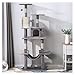 Torre di attività del gatto multistato Torre di attività con barra, albero arrampicata albero arrampicata albero gatto albero gatto albero con posti sisal, pet house peluche amaca grigio chiaro