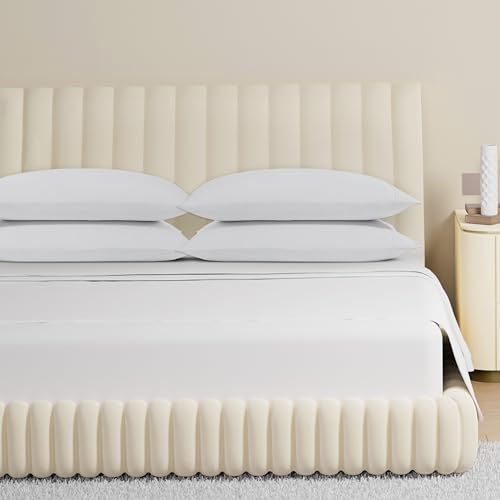 Carressa Linen 800 Series Egyptian Cotton Queen Sheet Set, White
