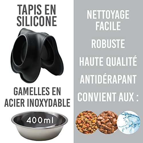 Gamelle pour petits chiens et chats antidérapante lot de 4 récipients inox KaraLuna - 6