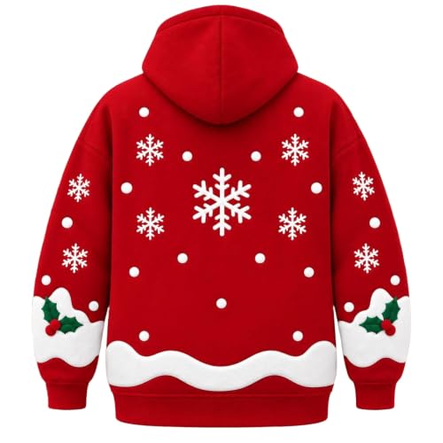 Christmas Dog Carrying Hoodie Women 2026 Zip Up Sweat Shirt Kangaroo Pocket - image 6