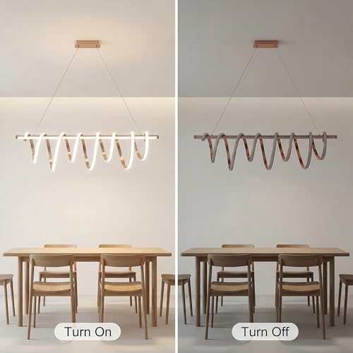 Image of 1000mm Linear Spiral LED Chandelier for Living Room Modern, Smart Ceiling Light 3 Color Modes, Alexa & Google Compatible Jhumar for Hall, Metal Chandelier Lights for Ceiling