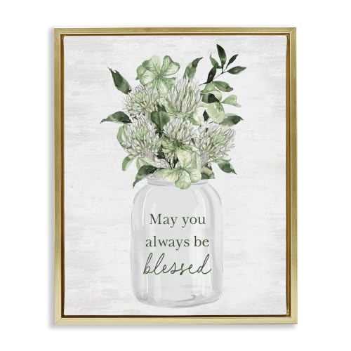 Herb Bouquet Rustic Blessings, 17 x 21 Inch Canvas in Floater Frame