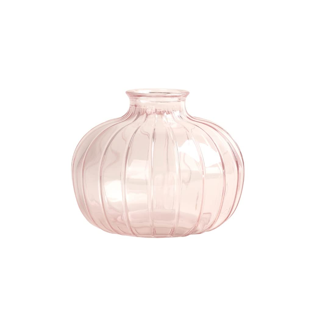 Vase en verre transparent ornement rétro pour fleur séchée et salon