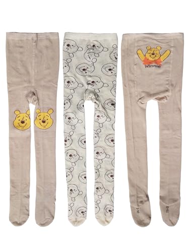 United Labels Disney Winnie Pooh Baby Strumpfhose für Jungen und Mädchen - Babystrumpfhose Babykleidung Beige (3er Pack) (DE/NL/SE/PL Numerisch 62 68)