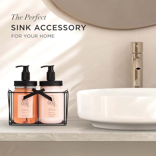 Image of Kimirica Hand Wash & Hand Lotion Duo Love Story Gift Set with Metal Caddy|Goodness of Aloe Vera, Ginkgo Biloba 100% Vegan & Paraben Free | Gifts for Women & Men | Luxury Premium Handcare Gift Hamper , 500 Ml X 2