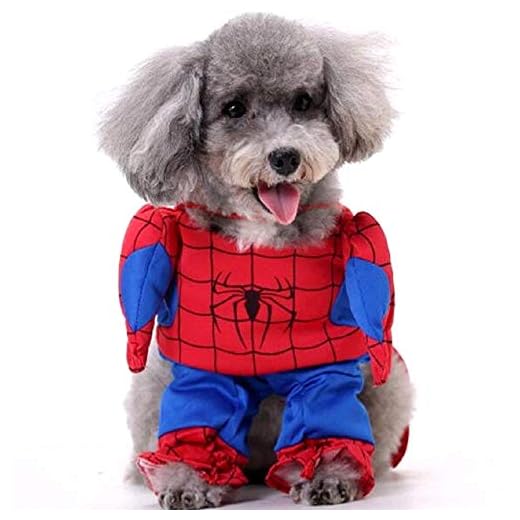 Lovelegis Disfraz de Spiderman - Spiderman - Perro - XS - Idea de Regalo para Navidad y cumpleaños