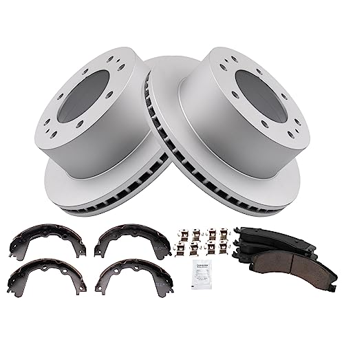 Image of TRQ Rear Brake Pad & Rotor Kit Compatible with 2013-2017 Chevrolet 2011-2019 GMC