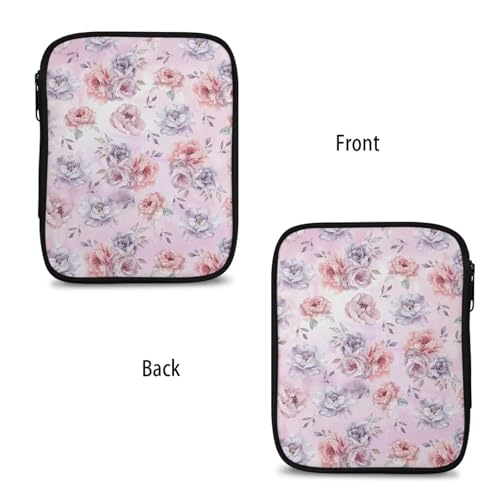 Image of Floral Crochet Hook Case with Web Pockets Leaves Knitting Needle Storage Portable Crochet Storage Organizer for Crochet Hooks, Knitting Needles,Knitting Crochet Supplies