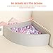 TRENDBOX Ball Pit Memory Foam Pit Soft Pool Fan-Shape Soft Equipment for Toddlers Kids - Light Gray (Balls NOT Included)