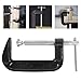 4 Inch C-Clamp Set, Heavy Duty Steel C Clamp Industrial Strength C Clamps for Woodworking, Welding, and Building(4PCs)