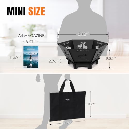 23Inch Collapsible Fire Pit for Camping with Tote Bag Review product image