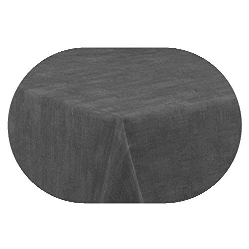 Gartentischdecke Tischdecke Sabrina Oval Grau 160 x 220 cm mit Lotus Effekt Größe & Farbe wählbar