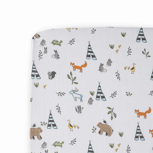 Little Unicorn Crib Sheet Forest Friends