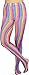 ToBeInStyle Women’s Spandex Opaque Pantyhose With Vertical Rainbow Stripes