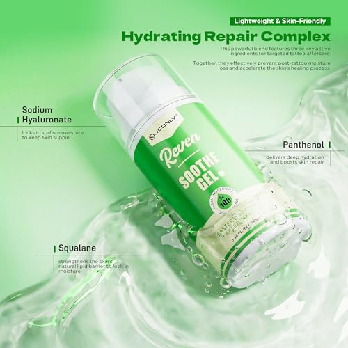 JCONLY Tattoo Aftercare Gel – Fast Soothing & Healing for New Tattoos, Anti-Itch, Non-Greasy Hydration, Protects Ink Vibrancy, Tattoo Care for Artists & Daily Use (3.4oz) — view 5
