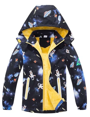 Boys Waterproof Windproof Jacket Kids Winter Hooded Warm Padded Coat Outerwear