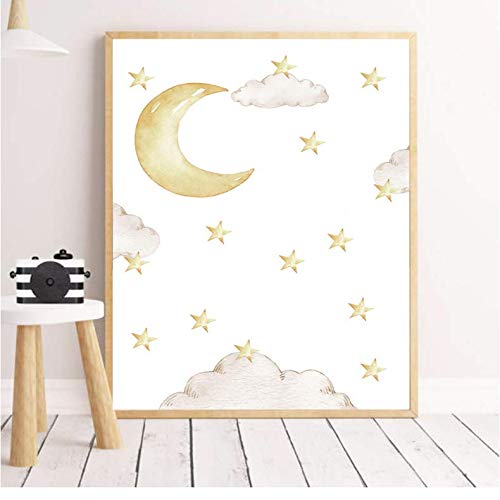 Nordic posters éléphant lune 50x70cm, impression murale pour déco bébé - 2