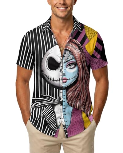 Image of 99TIMORO Movie Characters Hawaiian Shirt for Men Short Sleeve Top
