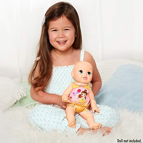 My Disney Nursery Baby Doll Clothes & Accessories, Belle Diaper Accessory Pack Inspired By Disney's Beauty & The Beast Belle Character! Includes Doll T-Shirt, Doll Diaper Cover, Clip With Charm #TOP1