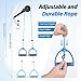 JFNoraiva Shoulder Pulley for Physical Therapy – Adjustable Metal Door Clamp​ and ​​Silent Large Pulley,Shoulder Pain Relief & Surgical Recovery Support（Blue）
