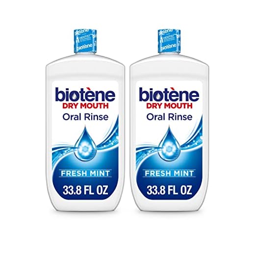 Biotene Oral Rinse Mouthwash for Dry Mouth, Breath Freshener and Dry Mouth Treatment, Fresh Mint - 2x33.8 fl oz