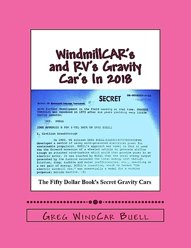 WindmillCAR's and RV's Gravity Car's In 2018